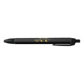 Stylo Noir Monogramme moderne en noir et or (Bas)
