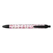 Stylo Noir Monogramme Motif du coeur de fille mignonne (Dos)