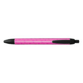 Stylo Noir Monogramme motif rose chaud cercles (Dos)