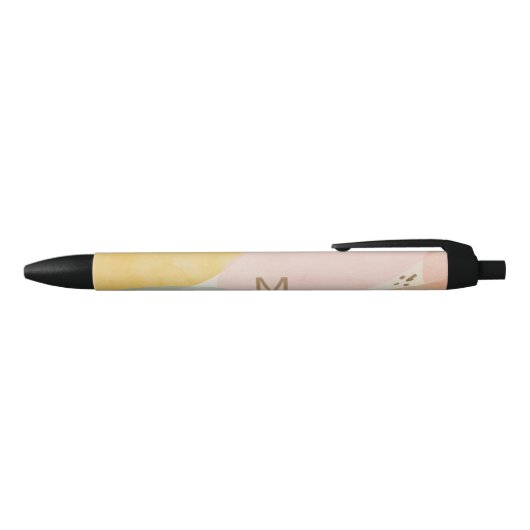 Stylo Noir Monogramme Mulit Color Moderne Abstrait (Haut)