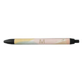 Stylo Noir Monogramme multicolore abstrait moderne (Devant)