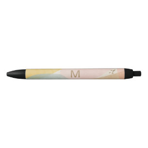 Stylo Noir Monogramme multicolore abstrait moderne