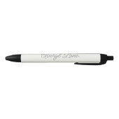 Stylo Noir Monogramme Neutre Moderne Minimaliste Élégant Scri (Bas)
