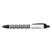 Stylo Noir Monogramme noir blanc de Pois (Haut)