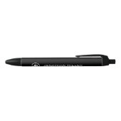 Stylo Noir Monogramme noir minimaliste (Haut)