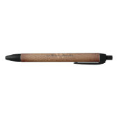 Stylo Noir Monogramme nom du script Style rustique cuir marro (Bas)