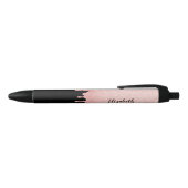 Stylo Noir Monogramme Nom Fille parties scintillant de séchag (Haut)