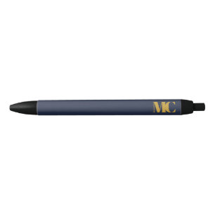 Stylo Noir Monogramme or bleu marine Monogramme élégant moder