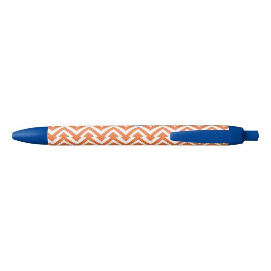 Stylo Noir Monogramme Orange Zigzag Motif (Dos)