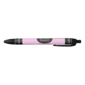 Stylo Noir Monogramme Pastel Pink Couleur Crayon Enveloppé (Bas)