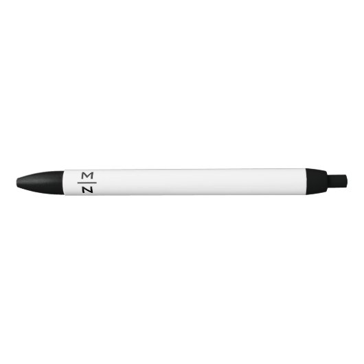 Stylo Noir monogramme personnalisé (Devant)