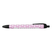 Stylo Noir Monogramme personnalisé Motif circulaire géométriq (Haut)