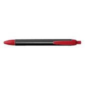 Stylo Noir Monogramme personnalisé Nom du script Noir Blanc R (Dos)