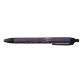 Stylo Noir Monogramme personnalisé Parties scintillant or vio (Bas)