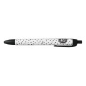 Stylo Noir Monogramme, pois noir et blanc (Bas)