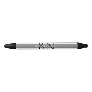 Stylo Noir Monogramme professionnel moderne gris