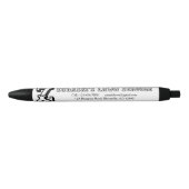 Stylo Noir Monogramme professionnel rustique (Devant)
