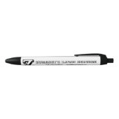 Stylo Noir Monogramme professionnel rustique (Haut)