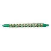 Stylo Noir Monogramme Rétro Groovy de la Saint-Patrick (Devant)