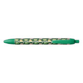 Stylo Noir Monogramme Rétro Groovy de la Saint-Patrick (Dos)