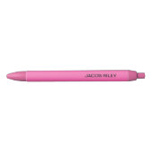 Stylo Noir Monogramme rose (Devant)