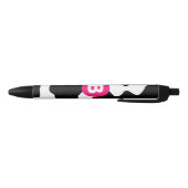 Stylo Noir Monogramme rose Motif de patchs de vache (Bas)