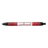 Stylo Noir Monogramme rouge (Devant)