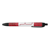 Stylo Noir Monogramme rouge (Bas)
