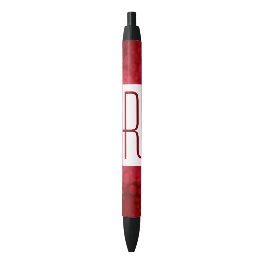 Stylo Noir Monogramme rouge (devant Vertical)