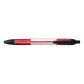 Stylo Noir Monogramme rouge (Dos)