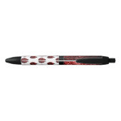 Stylo Noir Monogramme rouge foncé coccinelle faux parties sci (Dos)