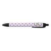 Stylo Noir Monogramme simple avec le pois de lavande (Bas)