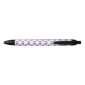 Stylo Noir Monogramme simple avec le pois de lavande (Dos)