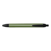 Stylo Noir Monogramme simple moderne vert olive foncé (Dos)