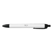 Stylo Noir monogramme simple personnalisé ajouter votre nom m (Bas)