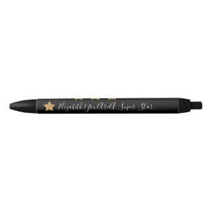 Stylo Noir Monogramme superbe Congrats inspiré d'étoile d'or