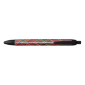 Stylo Noir Monogramme Tartan Nom du plan Écriture (Dos)