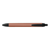 Stylo Noir Monogramme tendance | Orange brûlé + Nom du script (Dos)