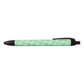 Stylo Noir Monogramme vert ressort cercles motif (Haut)