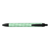 Stylo Noir Monogramme vert ressort cercles motif (Dos)