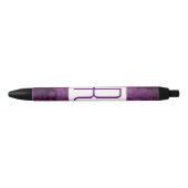 Stylo Noir Monogramme violet (Devant)