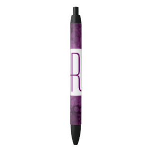 Stylo Noir Monogramme violet