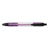 Stylo Noir Monogramme violet (Dos)