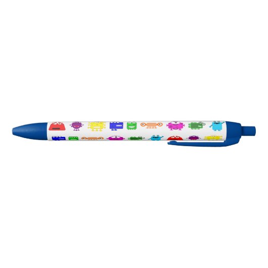 Stylo Noir Monstres mignons de bande dessinée (Bas)