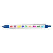 Stylo Noir Monstres mignons de bande dessinée (Devant)