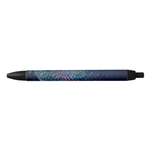 Stylo Noir Montagne Twilight avec feux d'artifice