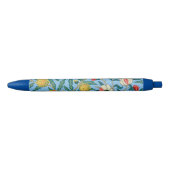 Stylo Noir Morris - Quatre fruits, motif populaire, (Devant)