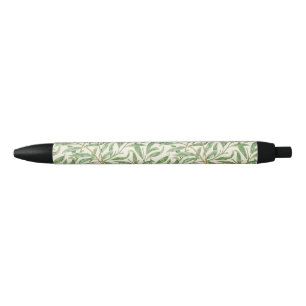 Stylo Noir Morris - Saule d'antiquité feuilles & Branches Mot