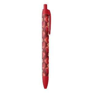 Stylo Noir Motif 2 2 de fraise