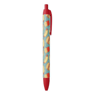 Stylo Noir Motif 3 d'aliments de préparation rapide